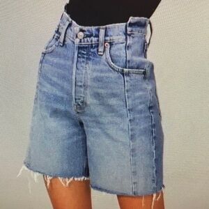 New! Abercrombie and Fitch The 7" Dad Denim Shorts High Rise Size 28/6 NWT